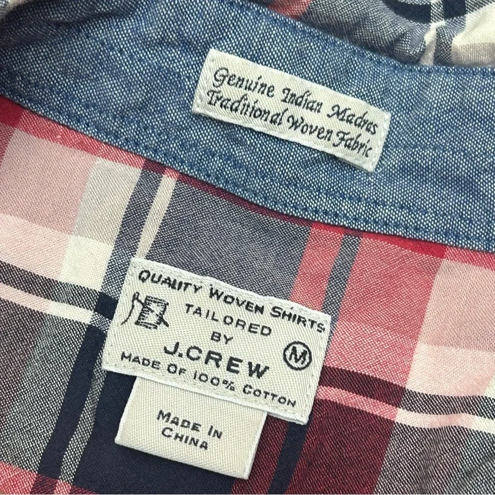 J. Crew cotton Plaid Casual Button‎ Down Shirt